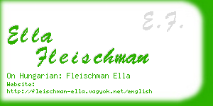 ella fleischman business card